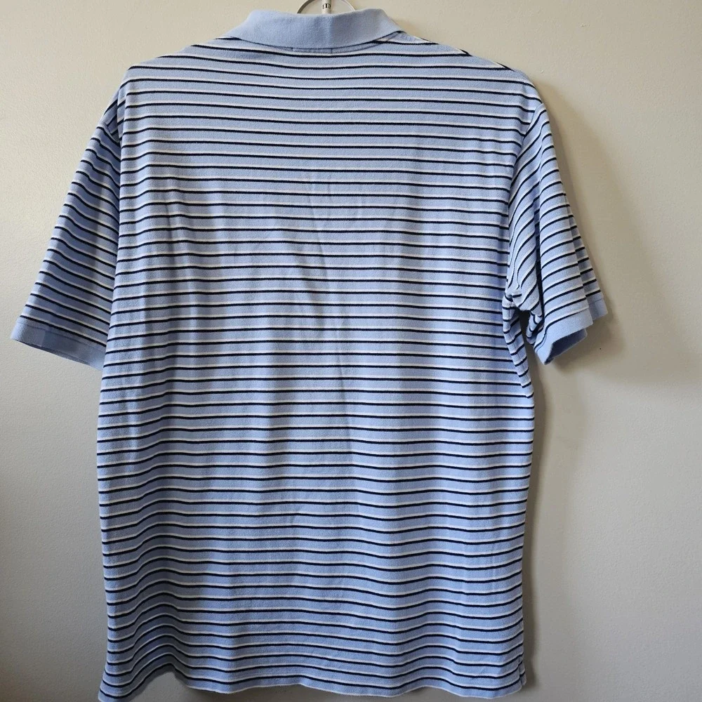 Polo Ralph‎ Lauren Shirt Men's Size XLT Polo Shirt Blue Stripe Pony Tall